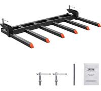 Fourche à palettes VEVOR sur godet 60", capacité de charge 2000 kg, dispositif de serrage pour les godets à palettes pour le ramassage de branches tombées, de gravats ou de déchets de jardin