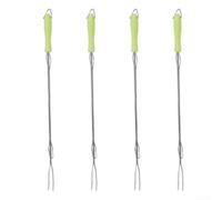 Fourche à Rôtir 4pcs pour Camping Feu de pour camp Fourche à(C) | Acier inoxydable, extension 77cm, 4 , pour idéal marshmallows, sécurité distance feu