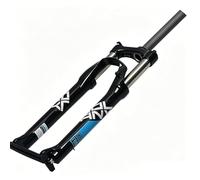 Fourche À Suspension À Ressort for VTT 26/27.5/29'' 105mm Voyage 1-1/8 Fourche Avant À Tube Droit Alliage D'aluminium Ultraléger Fourches QR 9mm Frein À Disque Verrouillage Manuel(Black blue,26INCH)