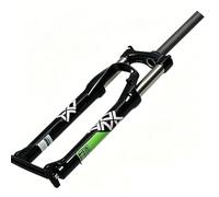 Fourche À Suspension À Ressort for VTT 26/27.5/29'' 105mm Voyage 1-1/8 Fourche Avant À Tube Droit Alliage D'aluminium Ultraléger Fourches QR 9mm Frein À Disque Verrouillage Manuel(Black green,26INCH)