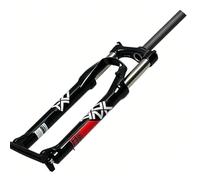 Fourche À Suspension À Ressort for VTT 26/27.5/29'' 105mm Voyage 1-1/8 Fourche Avant À Tube Droit Alliage D'aluminium Ultraléger Fourches QR 9mm Frein À Disque Verrouillage Manuel(Black red,26INCH)