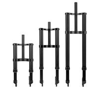 Fourche à Suspension de vélo 12/20/26 Pouces 4.0 Fat E-Bike Spring Fourche inversée Tube Droit Double épaule Voyage 90/120/110mm QR 9X135mm ， pour BMX Snow Beach (Color : 26'' Black)