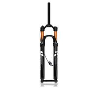 Fourche À Suspension For VTT 27,5/29 Pouces Débattement 120 Mm Axe Traversant Fourche Pneumatique Vélo Tube Droit/conique Verrouillage Manuel/à Distance Réglage Du Rebond(Gold,27.5"1-1/8 RL)