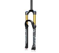 Fourche à suspension pneumatique pour VTT 26/27,5/29 pouces, débattement de 140 mm, réglage du rebond, freins à disque à blocage manuel/à distance, 1-1/8 po, freins à disque droits 9 x 100 mm XC AM