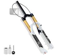 Fourche à suspension pneumatique pour VTT 26/27,5/29 pouces, débattement de 140 mm, tube droit 1 1/8", réglage du rebond, verrouillage manuel/à distance, fourches VTT QR 9 mm (verrouillage à distance