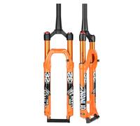 Fourche à suspension pneumatique pour VTT 26, 27,5 et 29 pouces, pivot droit/conique de 1-1/8", débattement de 120 mm, bras de suspension 9 x 100 mm, freins à disque à blocage rapide, commande manuel