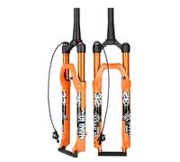 Fourche à suspension pneumatique pour VTT 26, 27,5 et 29 pouces, pivot droit/conique de 1-1/8", débattement de 120 mm, bras de suspension 9 x 100 mm, freins à disque à blocage rapide, commande manuel