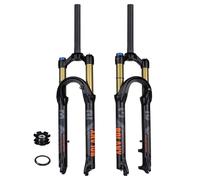 Fourche à Suspension pour vélo 26/27,5/29 Pouces, débattement de 120 mm, Pivot Droit sans Filetage de 28,6 mm (1-1/8 Pouce), espacement de 9 mm QR * 100 mm, Version Frein à Disque, Fourche Avant Pneu