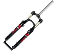 Fourche à Suspension pour VTT 26'', Frein à Disque en V, Ressort mécanique, Avant, QR 9 x 100 mm, débattement 110 mm, Pivot Droit 1-1/8'', sans Filetage (Rouge)