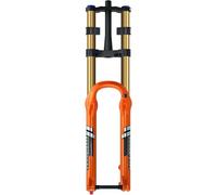 Fourche à Suspension pour VTT 27,5/29 Pouces, Fourche Pneumatique Droite/Conique 1-1/8", Débattement 180 Mm, Double Couronne, Fourche Avant XC/am/DH, Axe Traversan, Orange Tapered, 27.5in