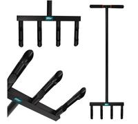 Fourche aérateur gazon Sillar outil manuel pour aération pelouse décompactage sol - acier au carbone - revêtement en poudre- 103cm