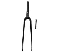 Fourche avant de cyclisme sur route en Fiber de carbone 700C non amortie pour la conduite à travers l'axe, accessoire de fourche dure noir