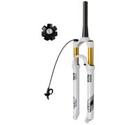 Fourche Avant de vélo VTT 26/27,5/29 Pouces, Suspension pneumatique SXSHEYSs, axe Conique 1-1/2", axe QR 9 mm, débattement Ouvert de 100 mm, Commande Manuelle/par câble, Frein à Disque