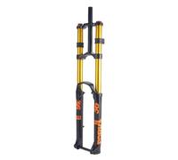 Fourche avant de VTT à tube conique droit de 28,6 mm, fourche à suspension pneumatique for VTT, 26, 27,5, 29, réglage de l'amortissement, débattement de 160 mm, axe traversant 15 x 110 mm(Gold,29INCH)