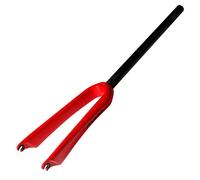 Fourche Avant en Fibre De Carbone 14/16/18/20 Pouces Fourche Rigide BMX 1-1/8" sans Filetage Freins C QR 74 Mm/100 Mm Tube Droit Fourche Vélo(Rosso,100MM-14IN)