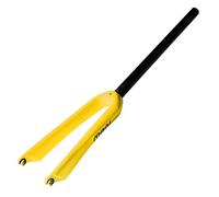 Fourche Avant en Fibre De Carbone 14/16/18/20 Pouces Fourche Rigide BMX 1-1/8" sans Filetage Freins C QR 74 Mm/100 Mm Tube Droit Fourche Vélo(Giallo,100MM-18IN)