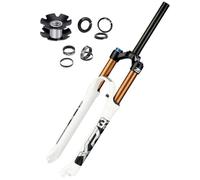 Fourche Avant Ultra-légère pour VTT SXSHEYSs 26/27,5/29 Pouces, débattement de 120 mm, Pivot Droit sans Filetage 28,6 mm, Blocage Rapide 9 x 100 mm