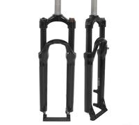 Fourche avant VTT en alliage d'aluminium léger avec système de verrouillage mécanique et amortissement réglable, précision de direction améliorée, bleu (61 cm, rouge)