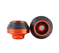 Fourche Cadre Sliders CNC Aluminium Roue Avant Moto Protection Contre Les Chutes Scooter Cyclomoteur Pads Universal Protection Contre Les Chutes Protecteurs Cadre Slider Fibre De Carbone (Orange)