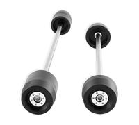Fourche Cadre Sliders Compatible Avec SUZUKI Pour GSX-S1000 Pour GSX-S1000F 2015-2021 Cadre Moto Curseurs Anti-chute D'essieu Avant Arrière Curseurs Tuyau D'échappement(Silver)