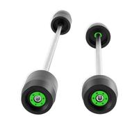 Fourche Cadre Sliders Compatible Avec SUZUKI Pour GSXR1000 2005-2021 Curseurs Anti-collision Cadre Moto Essieu Avant Arrière Curseurs Anti-collision Roue Anti-collision(Green)