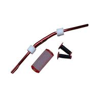 Fourche Clip-ons Guidon Guidon de moto en alliage CNC, barre de graisse de 28mm, adapté pour EXC CRF 450 KXF KLX Monster 696 R6 Guidon de moto(Red set A)