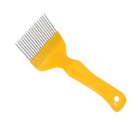 Fourche de Décapage Miel 18 Aiguilles Acier Inoxydable pour Apiculteur | Outil Apicole pour Alvéoles et Couvain de Mâles, Jaune, Facile à Nettoyer, Usage Manuel Précis
