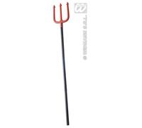 Fourche de diable de déguisement - WIDMANN - 114 cm - Plastique - Rouge - Démontable en 3 pièces - 3 x 45 cm