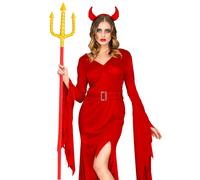 W WIDMANN MILANO Party Fashion - Fourchette spirale dorée avec tige noire ou rouge, trident Poséidon, sirènes, diable