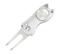 Fourche De Golf Pliable En Acier Inoxydable, Nettoyeur De Rainure De Pas Avec Bouton Magnétique, Outil De Lame De Commutation