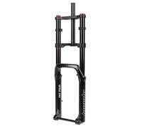 Fourche de Gros vélo 20x5,0 '' Double épaule VTT Fourche à Suspension pneumatique Voyage 120 mm Rebond réglable Axe traversant 150 mm, pour vélo électrique Snow Beach