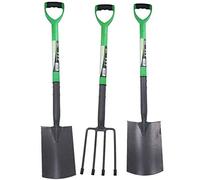 Fourche de jardin + bêche à creuser + lame en acier carbone 3 pièces de jardinage