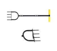 Fourche de jardin ergonomique en acier au carbone pour une préparation simple du sol et un entretien de la végétation