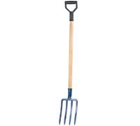 Fourche de jardin KADAX en acier avec manche en bois