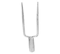 Fourche de Jardin Manuelle à Deux Dents en Acier Argentée | Aération du Sol et Creusage, Usage en Culture Professionnelle et Plantation, Tête de Remplacement