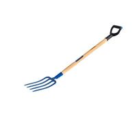 Fourche de jardinage - 130 cm - 20 cm - 2 kg - Tête en acier - Manche en hêtre - Poignée en plastique