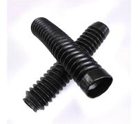 Fourche de Moto Soufflet de Fourche Avant, Cache-poussière, Protection en Caoutchouc pour Moto, Bottes Gators, pièces Modification d'amortisseur Capuchon d'écrou de Tige(Black)