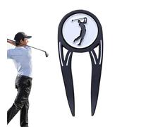 Fourche de pitch de golf et marqueur de balle, fourche de pitch de golf | Outil de réparation de divot de marqueur de balle magnétique en métal - Alignement Green Turf Fork Putting Fourche de pitch