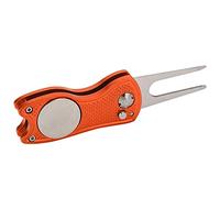 Fourche de Pliable avec Marqueur de Balle Magnétique, Outil Portable pour Les Golfeurs en Quête de commodité (Orange)