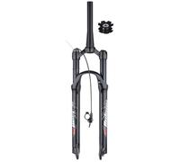 Fourche de suspension de vélo de montagne, 120 mm, axe QR, tube conique de 1 1/8, verrouillage manuel à distance pour XC