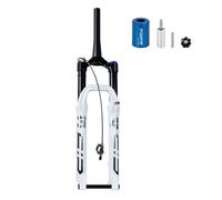 Fourche de suspension pour VTT, déplacement de 140 mm, essieu traversant, construction en alliage, frein à disque, pour un meilleur contrôle et performance