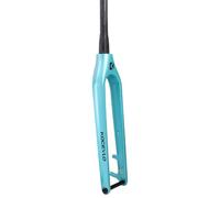 Fourche de vélo de montagne en carbone 29er - Conique de 3,8 cm, axe traversant 15 x 110 mm, frein à disque, légère et durable (couleur : bleu) - Parfait pour le trail et la course