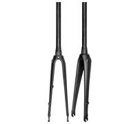 Fourche De Vélo De Route 700C Fourche Rigide Fixe en Fibre De Carbone 1 1/8 ''Tube Droit/Conique Lumière Vélos Fourche Avant QR 9 X 100 Mm Axe Traversant 12 X 100 Mm(Taper Tube,QR)