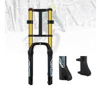 Fourche de vélo Fat Bike 20 Pouces 26 Pouces, pneus 4.0, Fourche à Suspension pneumatique pour VTT XC/AM, débattement de 110 mm, Fourche Avant Droite à Double Couronne de 1-1/8 po