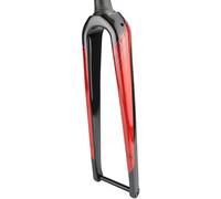 Fourche De Vélo Fourche Rigide Entièrement en Fibre De Carbone Fourche De Vélo De Route 700c 1-1/2'' Conique 26'' 27.5'' 29'' Fourche De VTT De Vélo Traversant L’axe, Red