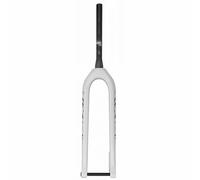 Fourche de VTT en Fibre de Carbone 27,5/29 , Axe Cylindrique, Fourche Rigide, Frein a Disque a Montage Direct, Adaptateur 160Mm, Cuvette 39,8Mm (1-1/2) White,27.5 in