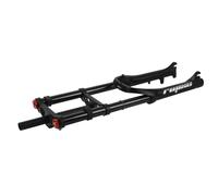 Fourche Fat Bike 20/26 Pouces 4.0 Pneu Fourches De Suspension De Montagne Voyage 180mm 1-1/8" Droit Fourche Avant VTT Fourche À Air Double Shoulder XC/AM 9*135mm QR Réglage Du Rebond(Black,20in)