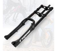 Fourche Fat Bike 20 Pouces 120mm Voyage Fourche BMX Frein A Disque QR 9 * 135mm 1-1/8" Montagne VTT Fourche À Suspension De Vélo Réglage Rebond pour 4.0 Pneu(Black)