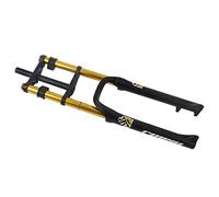 Fourche Fat Bike 26 Pouces Fourche À Suspension Air Pour Vélo Électrique Neige/Plage/XC Pneu 4.0" 1-1/8" Double Épaule Réglage De L'amortissement Frein À Disque QR Voyage 140mm ( Color : Gold , Size :