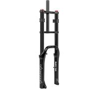Fourche Fat Bike Fourche pneumatique 20 Pouces Fourche à Suspension pour vélo de Neige 20" 4.0 Fat Tire Fourche Double épaule pour vélo électrique 1-1/8" Débattement Droit 110 mm Réglage du
